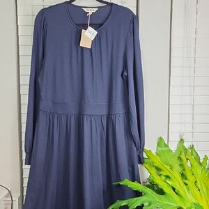 BODEN Perfect simple cut Navy Blue Dress. Size 18 - 20 R